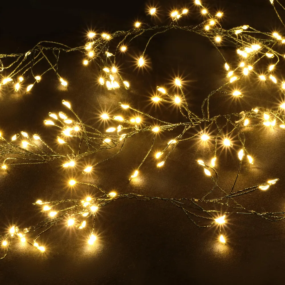 Электрогирлянда новогодняя Best Technology 1800 LED 594 см со стартовым шнуром тёплый белый свет, фотография 2