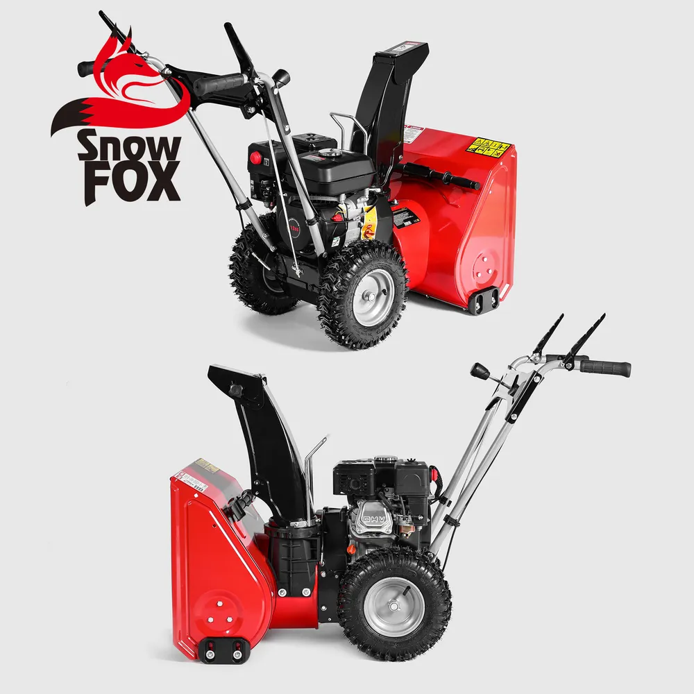 Бензиновый снегоуборщик Snow Fox с ручным стартером (KCM21), фотография 4