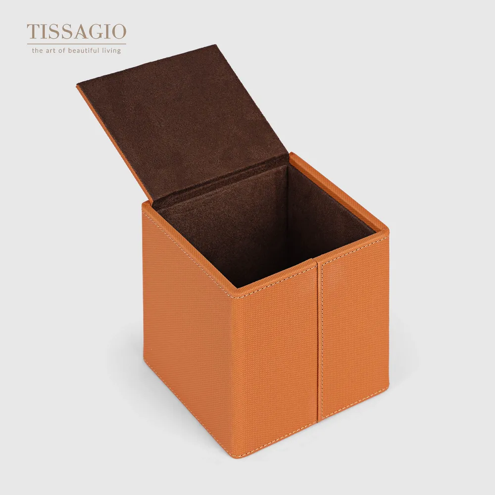 Салфетница Tissagio оранжевая 13x13х14,5 см, фотография 4